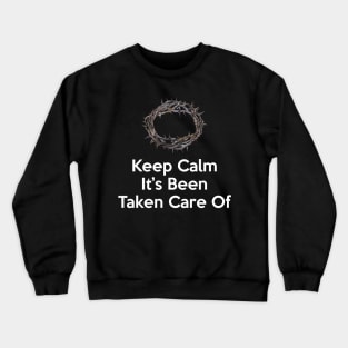 Keep Calm Jesus Crown of Thorns Christian Design Crewneck Sweatshirt